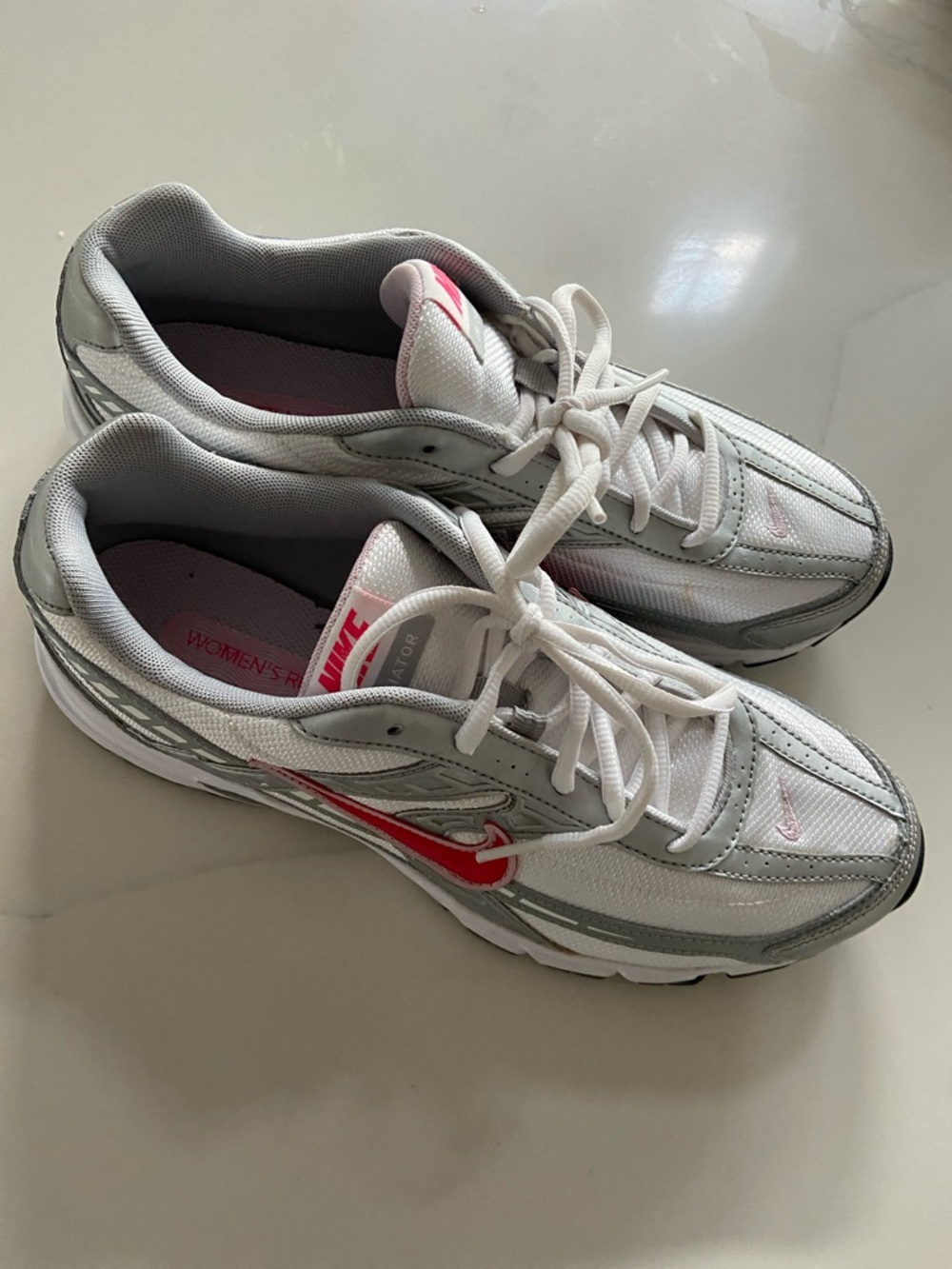 Nike White, Gray & Pink Athletic Sneakers - Picture 16 of 16